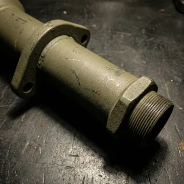 Military equipment components with precision powder coating finish