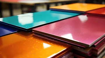 Close-up of expertly powder coated metal parts showing smooth, durable finish quality