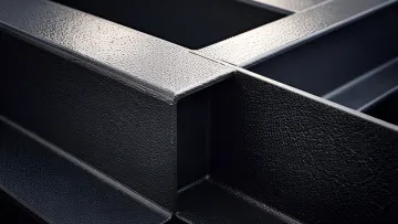 Professional powder coating facility with industrial equipment