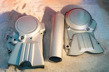 Custom powder coated automotive wheels and parts with glossy finish