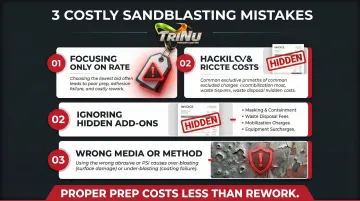 Three common sandblasting cost mistakes and their consequences for project budgets