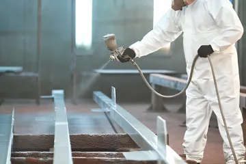 Quality control inspection of powder coated government project components
