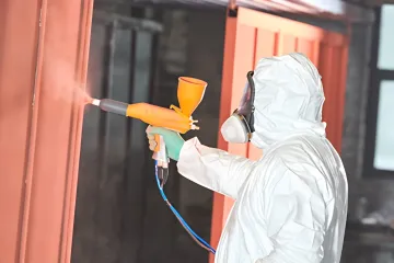 Powder coating process workflow from surface prep to finished product