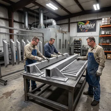 Inspection of marine metal parts before coating