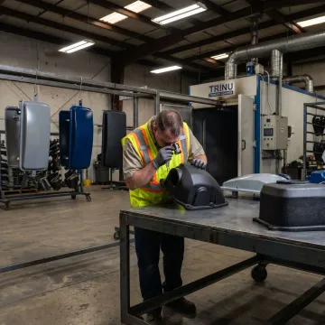 Industrial powder coated marine and defense components
