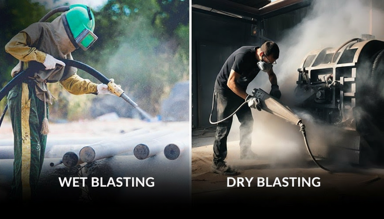 Dry Blasting vs Wet Blasting: Comprehensive Industry Guide