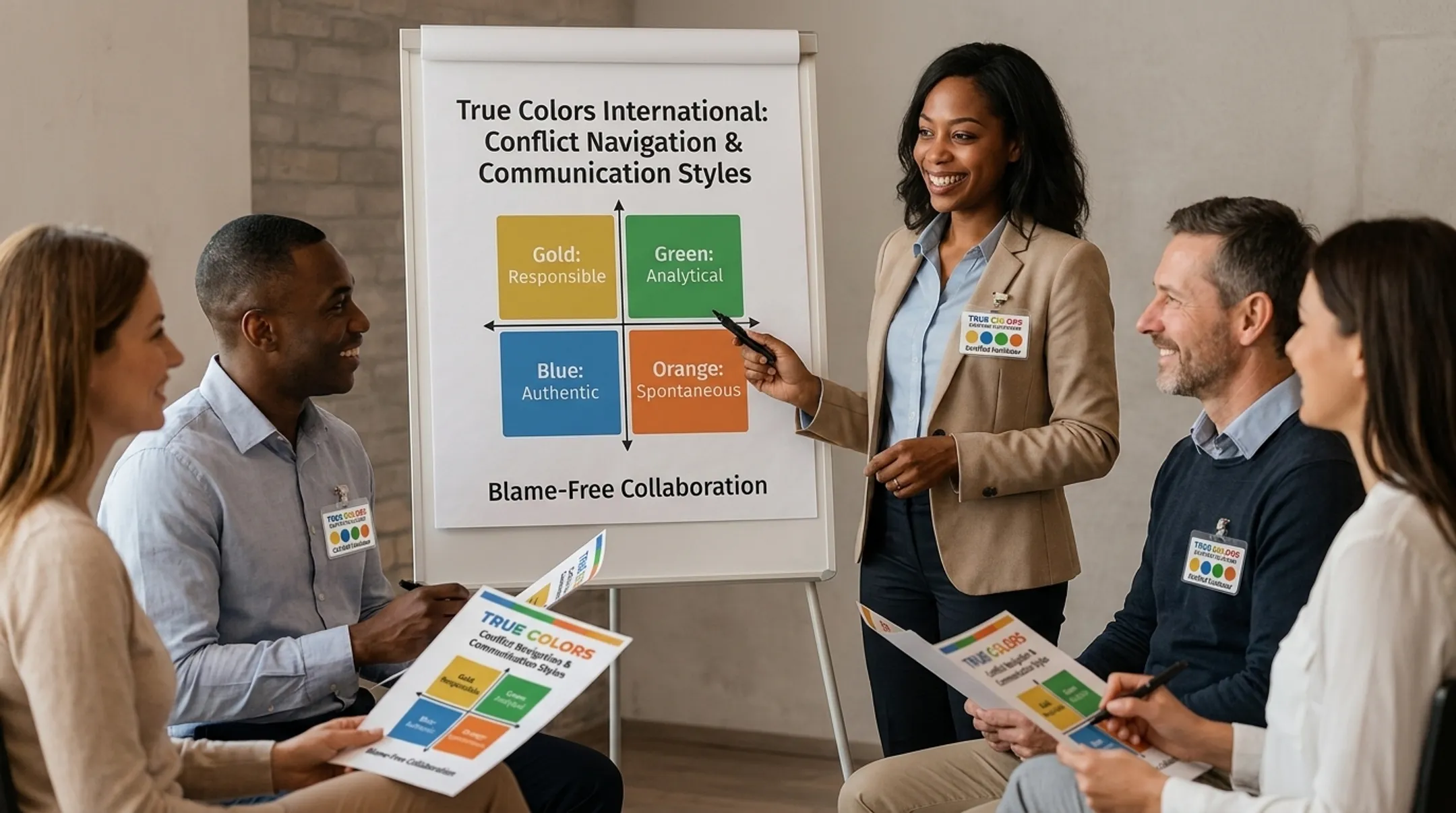 True Colors International conflict navigation training session with social work team