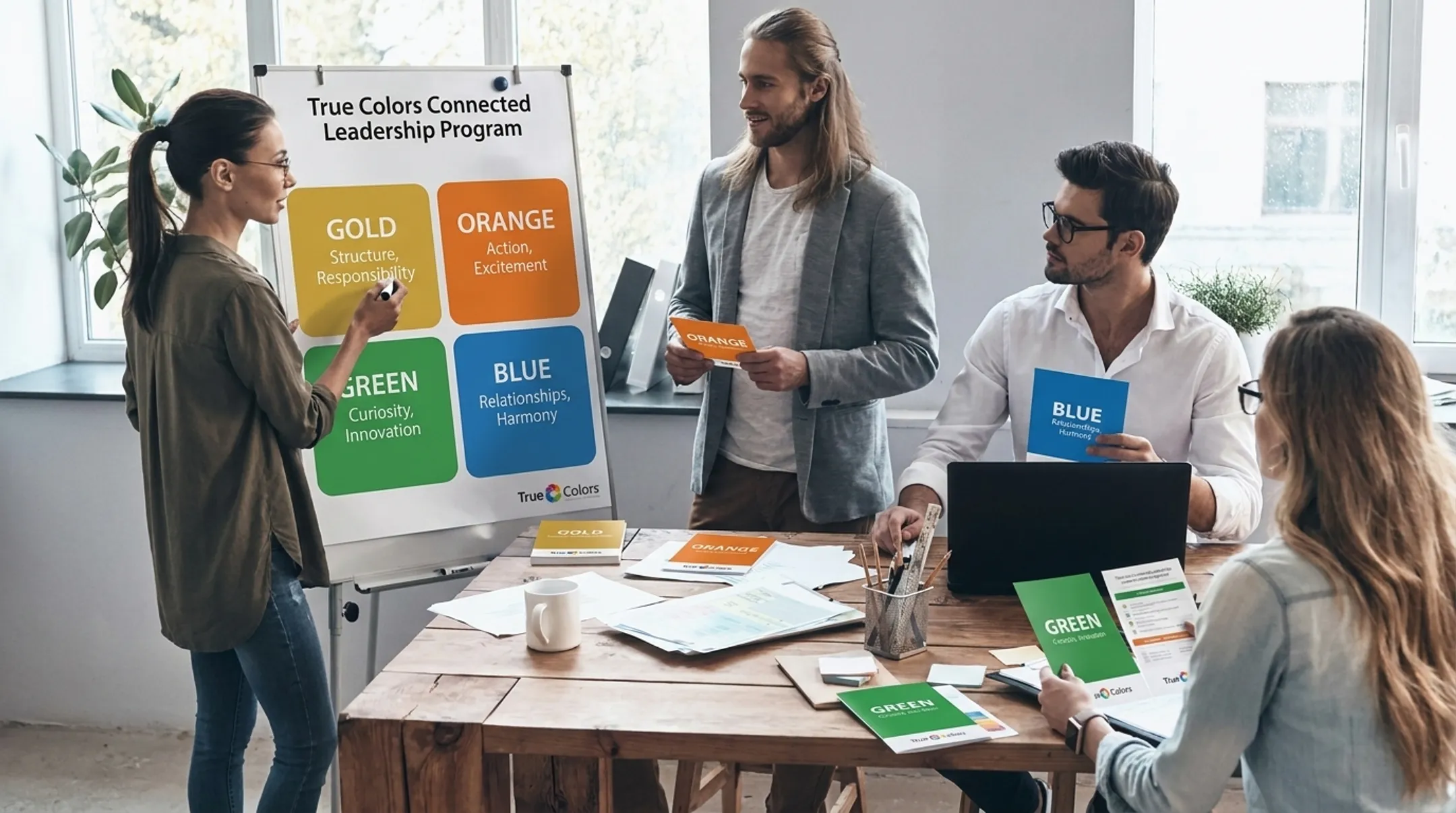 True Colors Connected Leadership Program four-color framework session