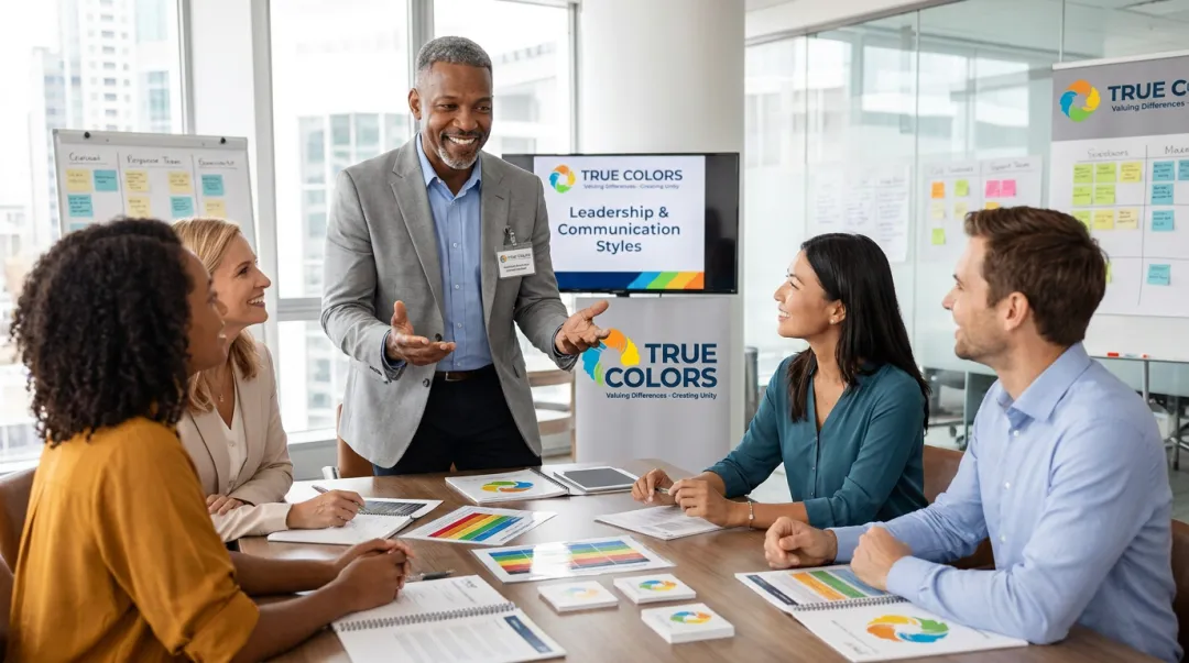 True Colors International facilitator leading corporate leadership color workshop session