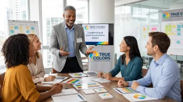 True Colors International facilitator leading corporate leadership color workshop session