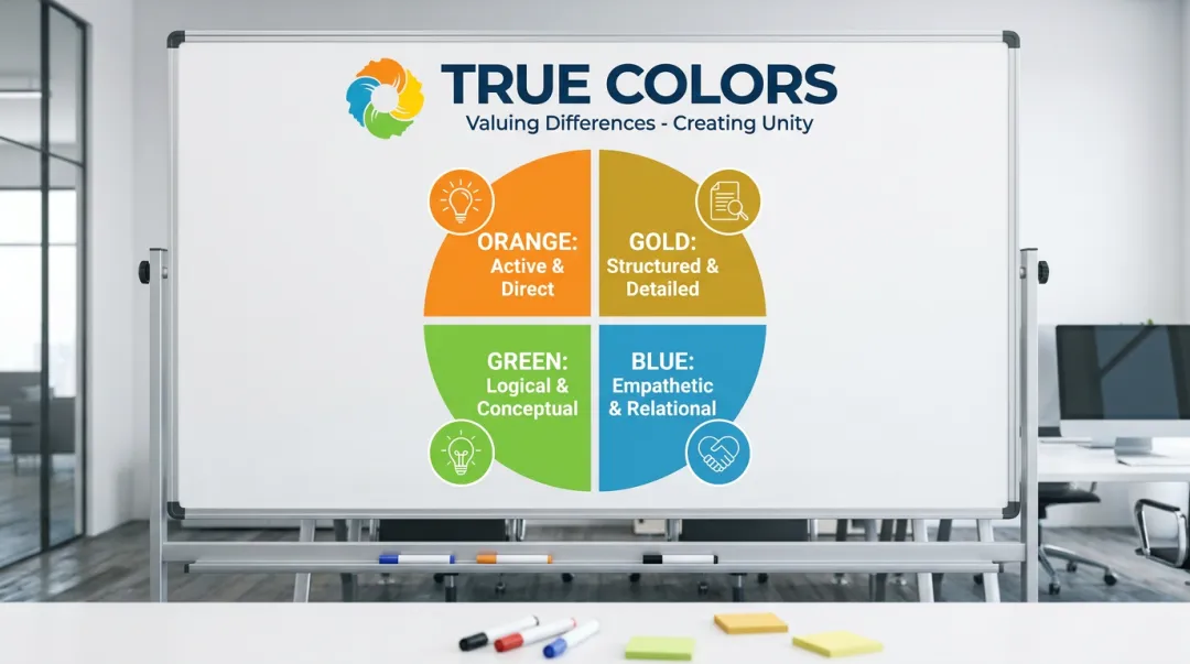 True Colors four color-coded personality types communication framework chart