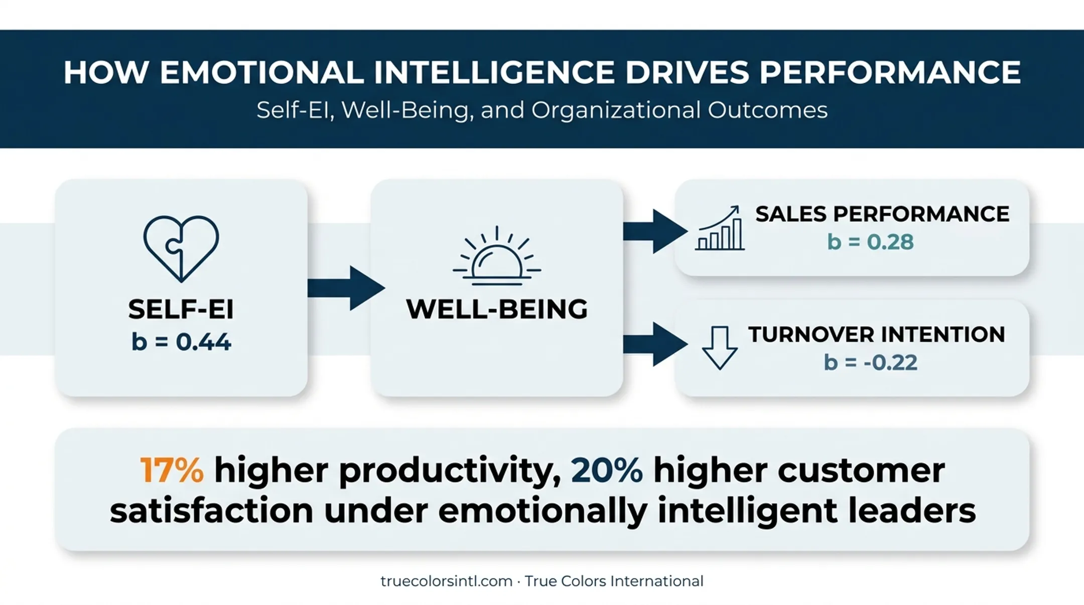 Self-emotional intelligence link to well-being and sales performance statistics
