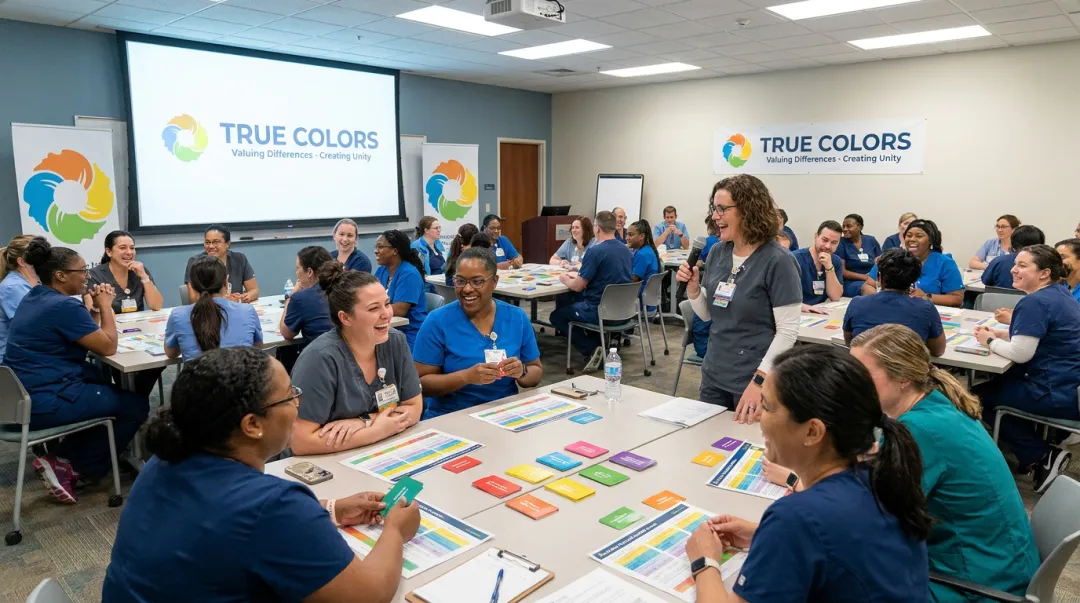 Nurses participating in True Colors personality-based communication training session