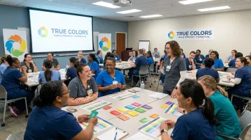 Nurses participating in True Colors personality-based communication training session