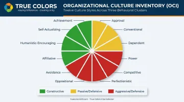 Organizational Culture Inventory circumplex model twelve styles three clusters