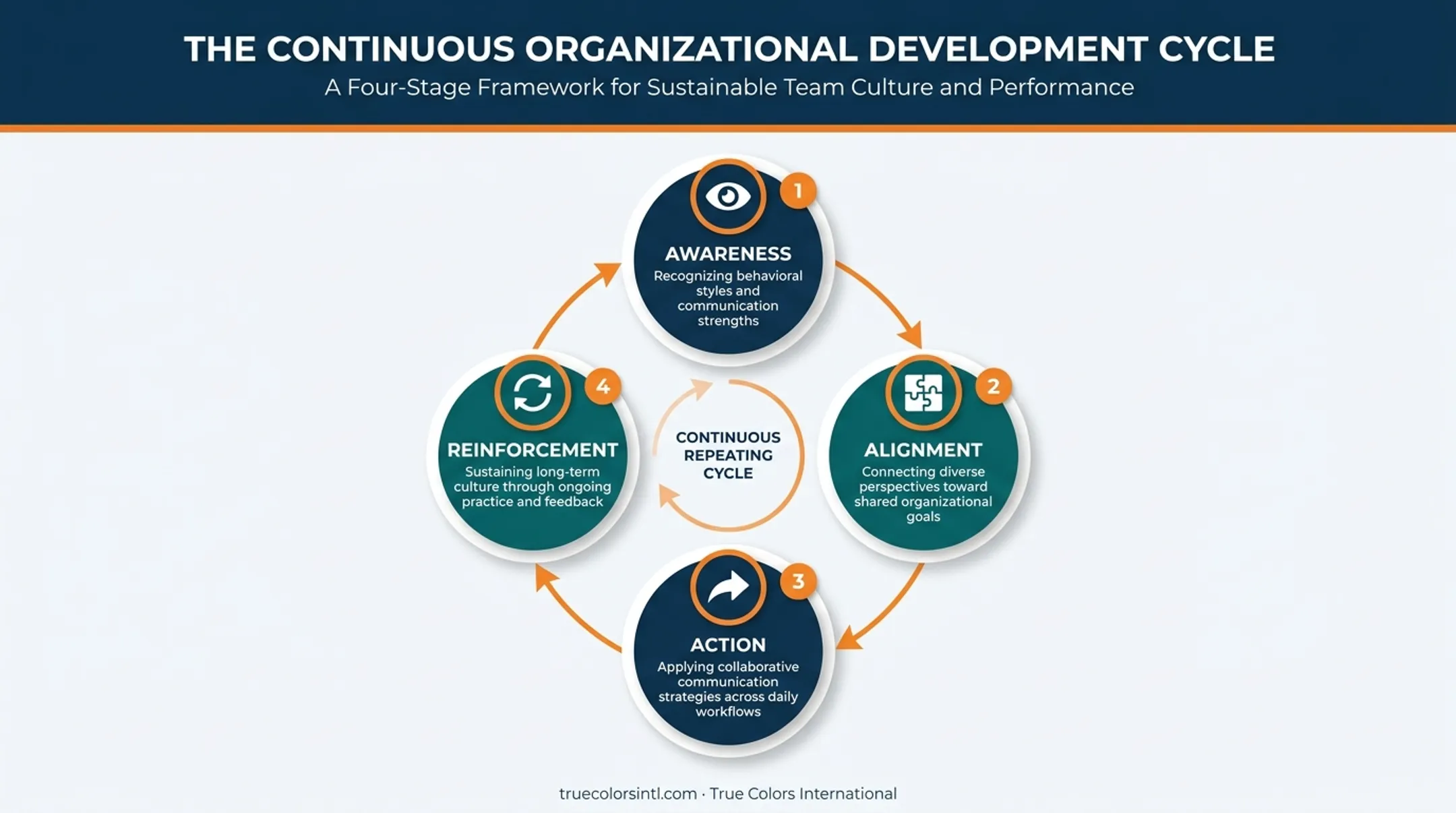 True Culture Loop four-stage cycle for education leadership development