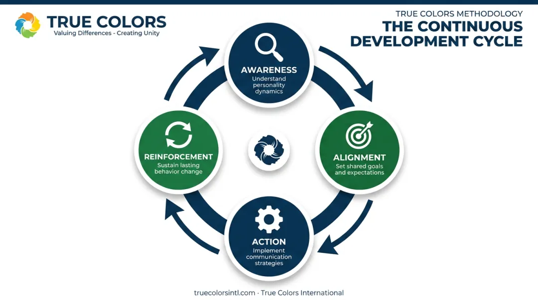 True Culture Loop four-stage cycle Awareness Alignment Action Reinforcement