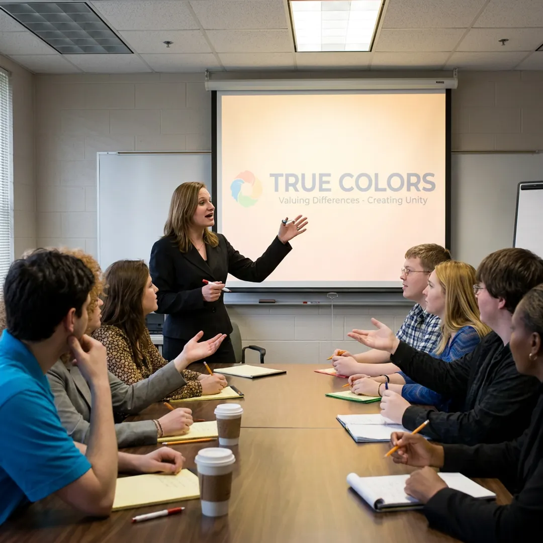 Facilitator leading customer service communication workshop