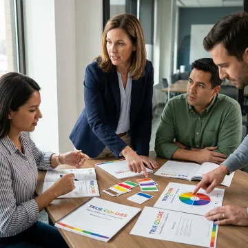 Educator leading a collaborative school team discussion