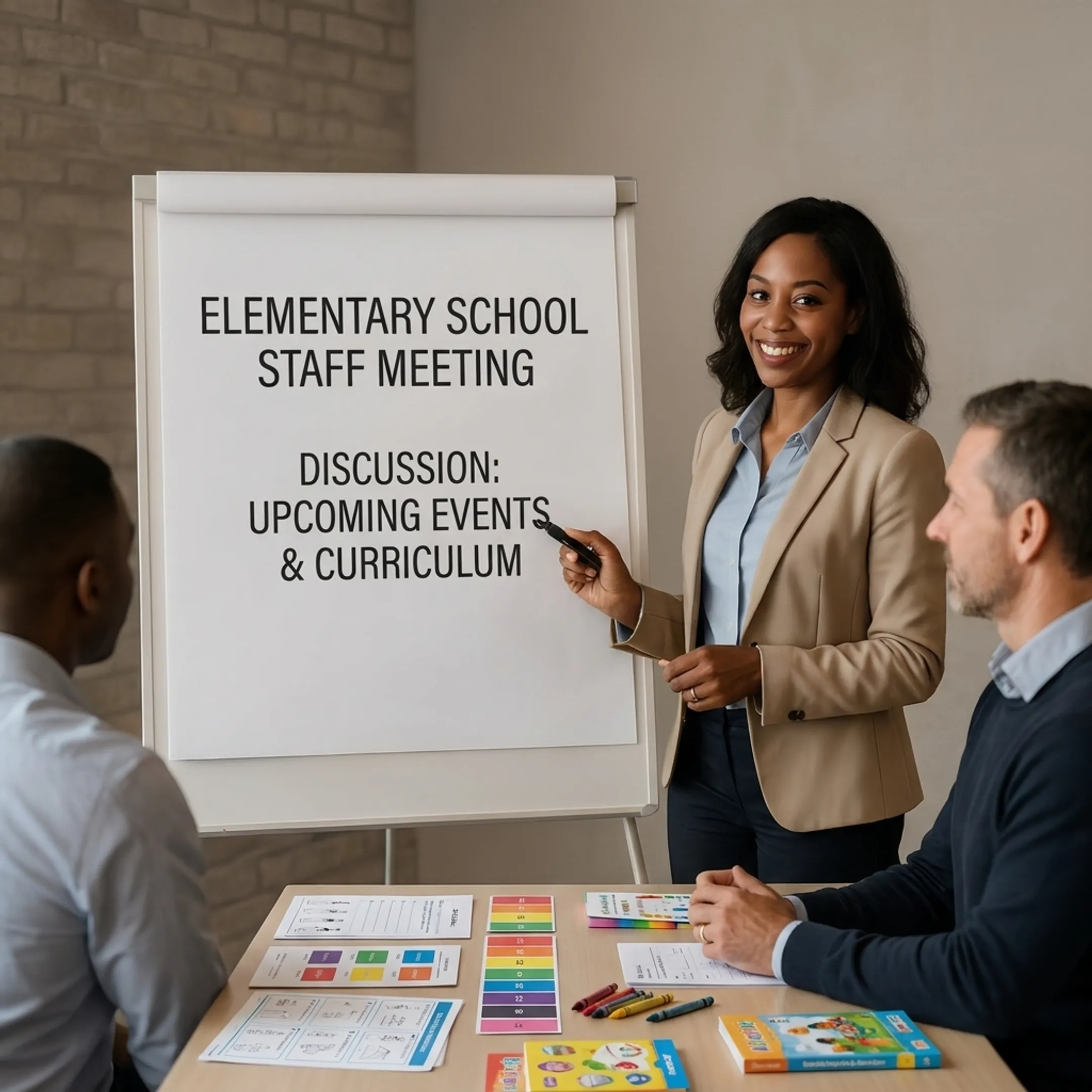 A school principal mentoring teachers during an educator leadership training session