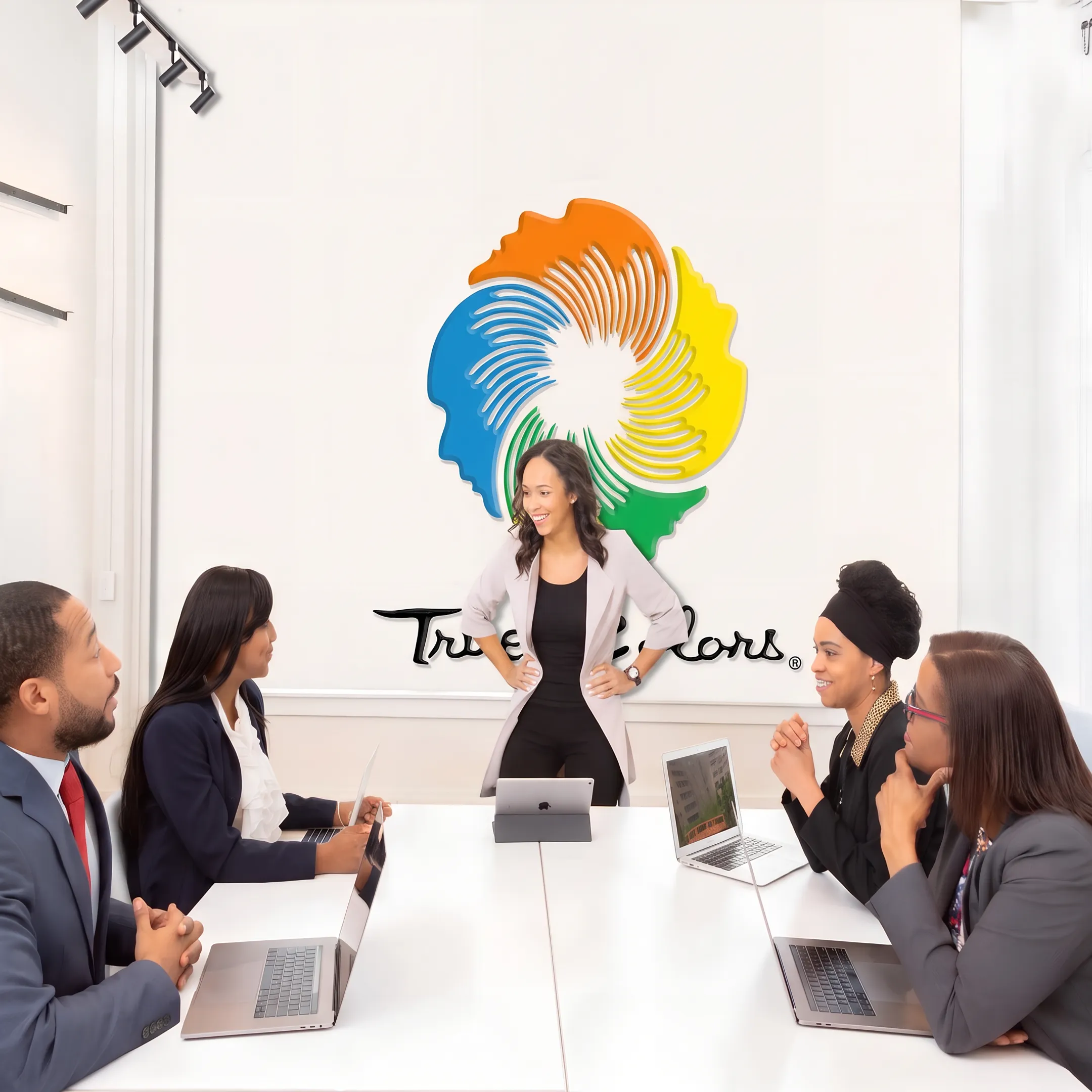 Corporate executive speaking with confidence at an executive leadership program seminar
