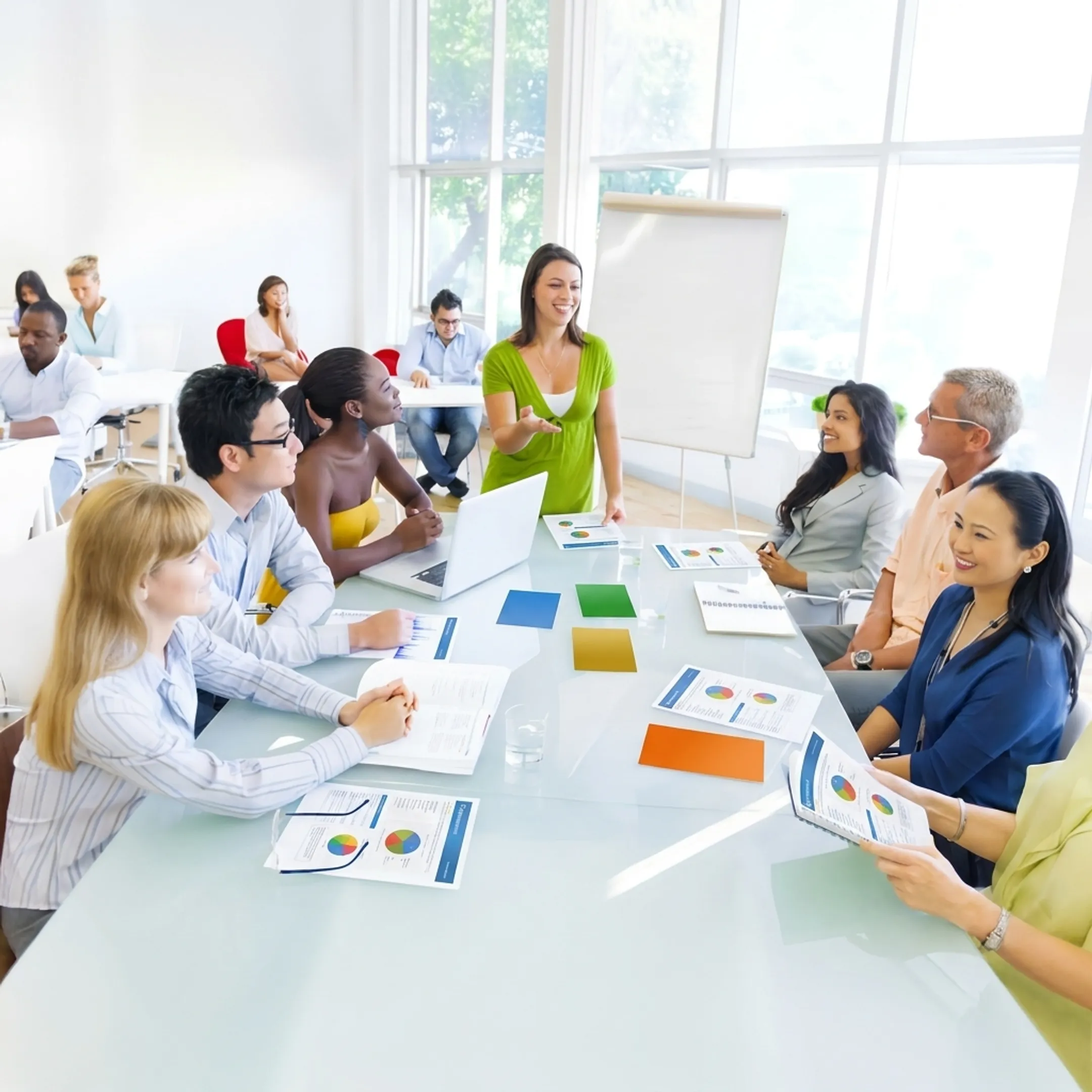 Nonprofit team participating in a collaborative communication workshop