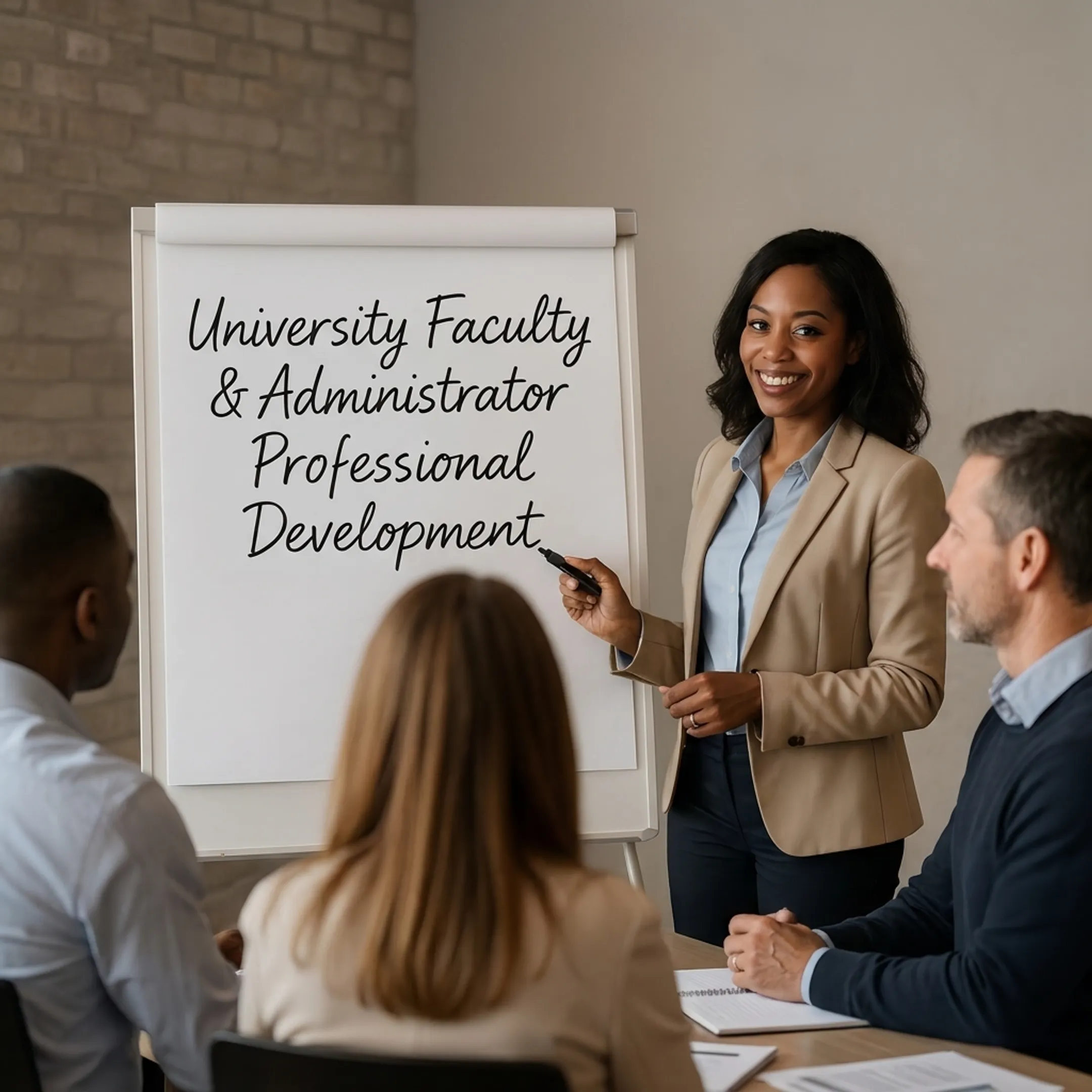 Higher education faculty participating in an emotional intelligence workshop
