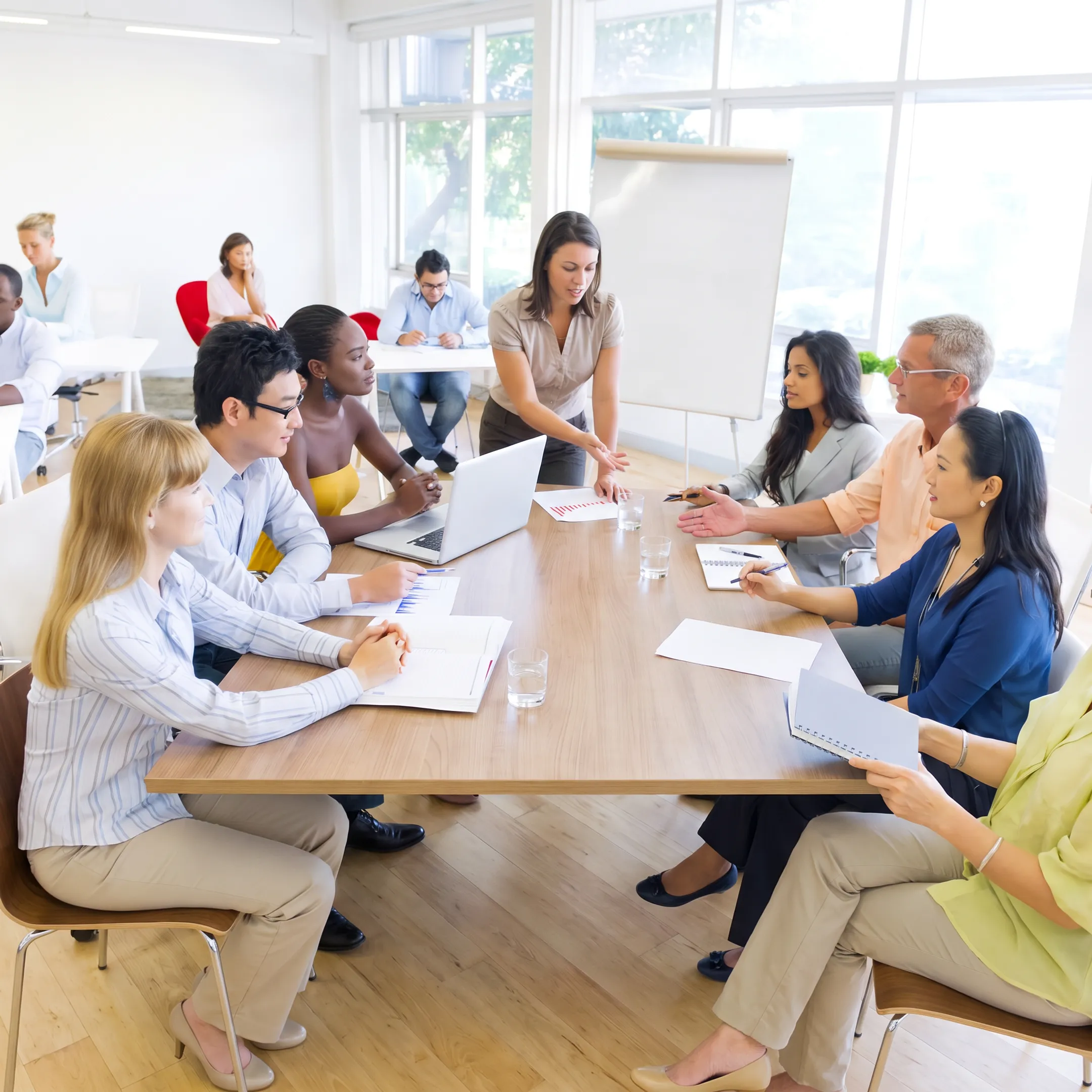 Corporate team participating in an emotional intelligence workshop session
