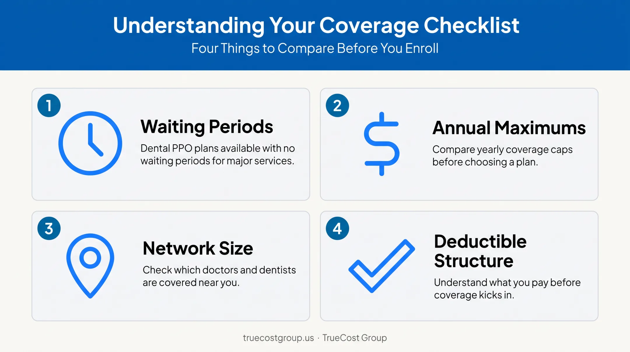 Four key factors checklist for choosing senior dental coverage