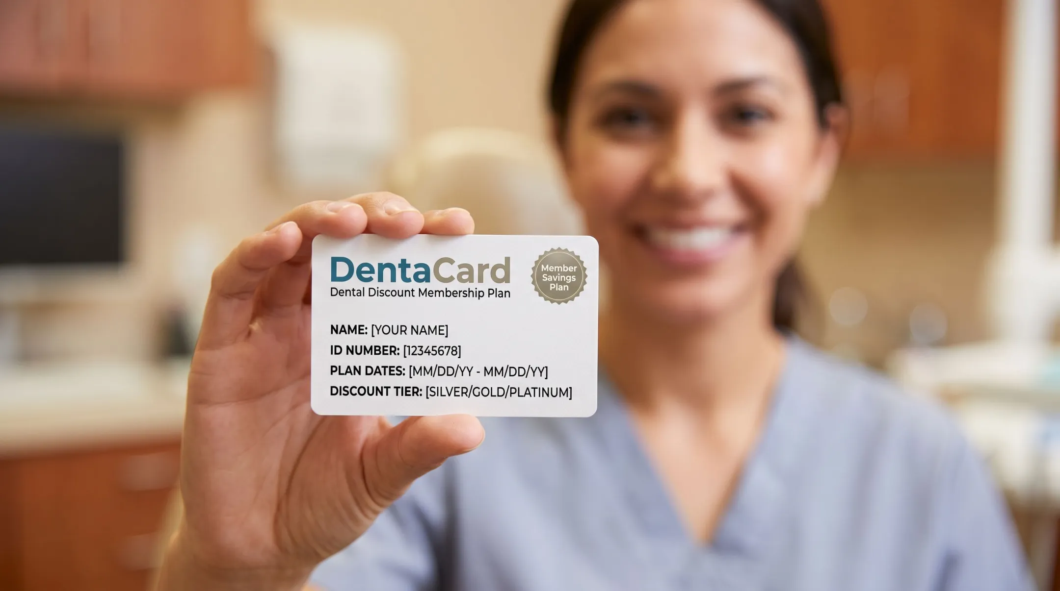 Dental discount card membership plan reducing provider treatment rates