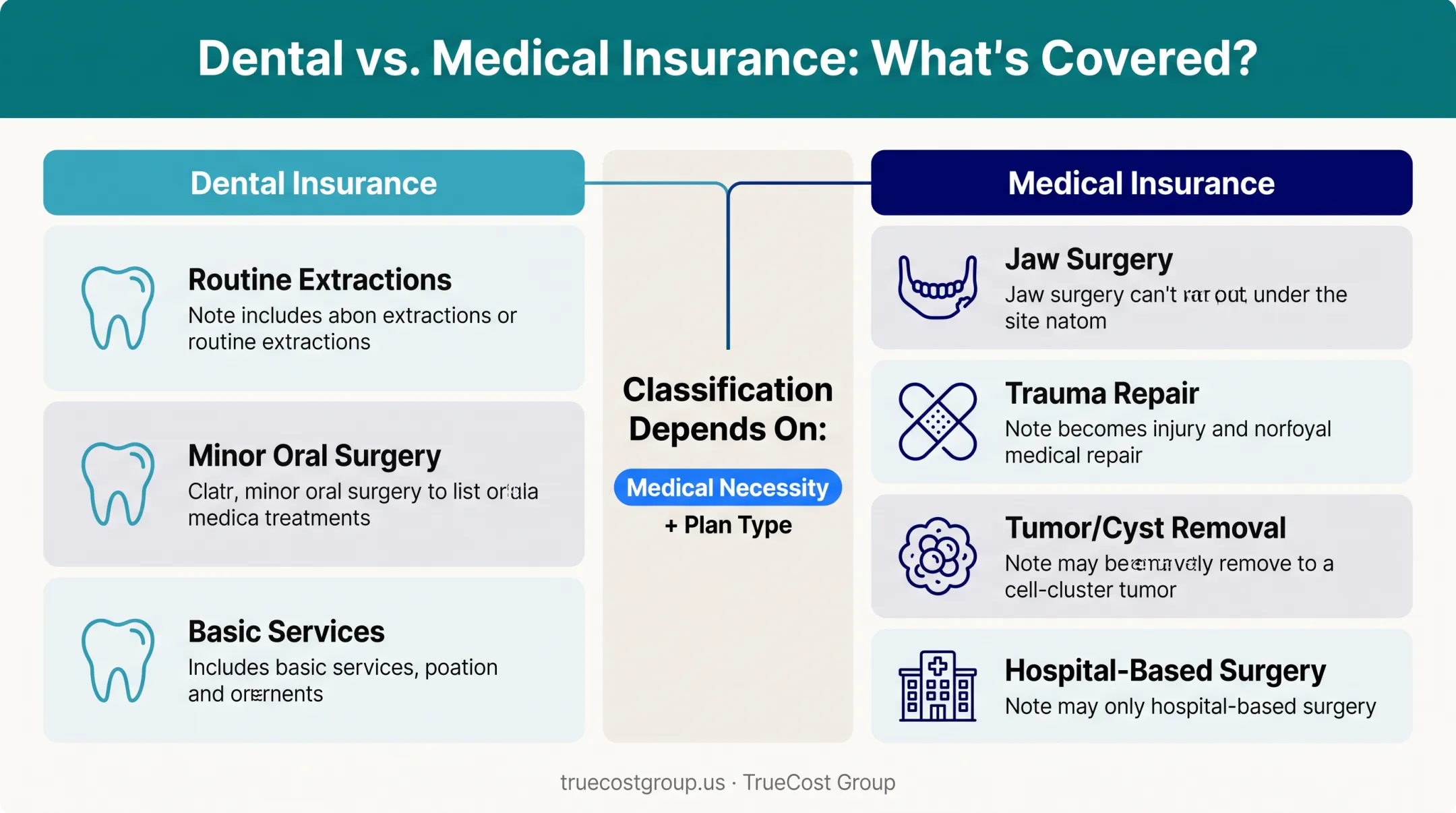 Dental versus medical insurance classification for oral surgery procedures