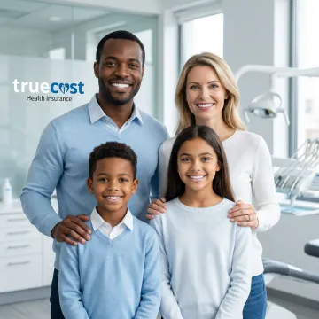 Happy West Virginia family smiling showing healthy teeth after dental checkup