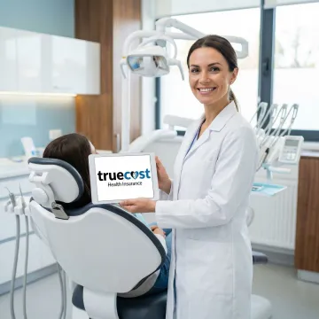 Dentist reviewing UnitedHealthcare coverage benefits with patient