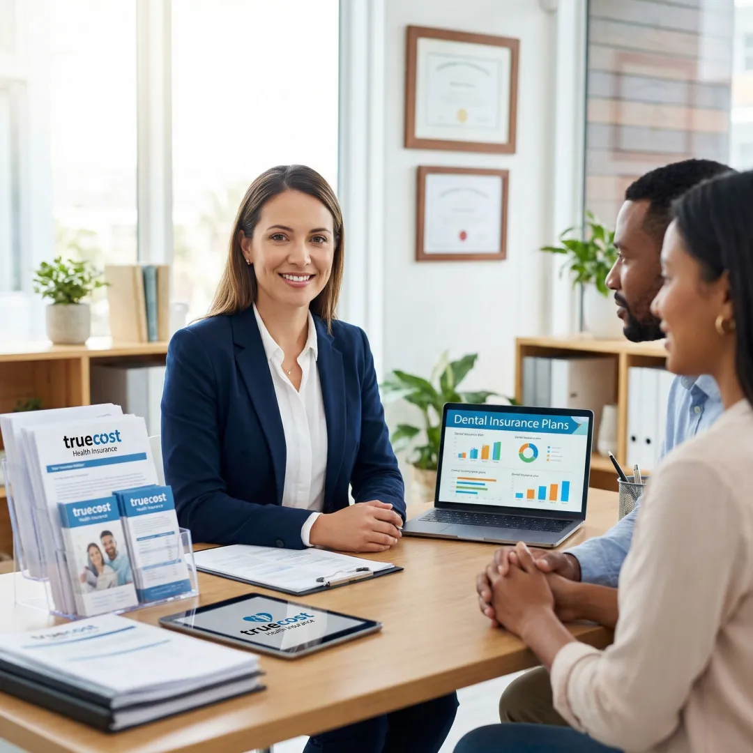 Licensed insurance advisor consulting with client about dental coverage options