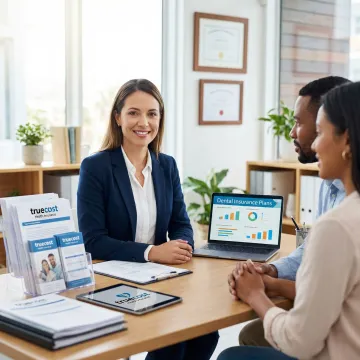 Licensed insurance advisor consulting with client about dental coverage options