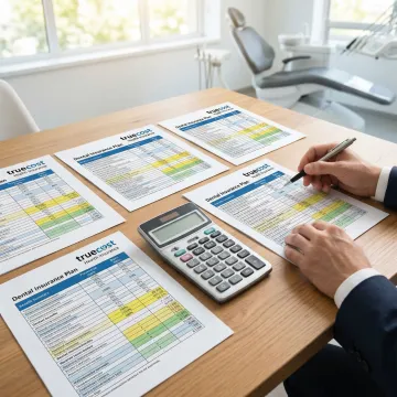 Dental insurance comparison charts and coverage documents