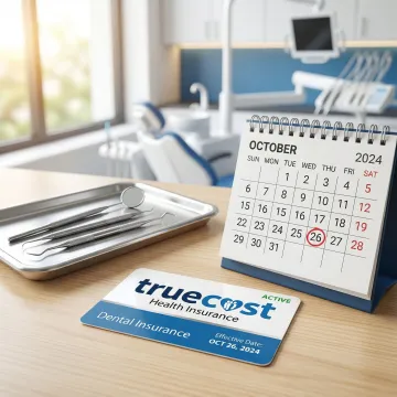 Michigan dental insurance card and dental tools showing immediate coverage