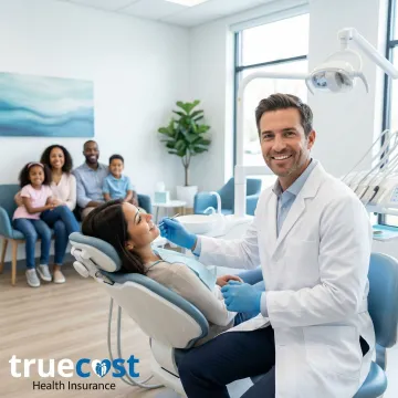Happy Michigan family smiling after dental checkup showing healthy teeth