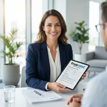 Insurance advisor reviewing dental plan options with Mississippi client