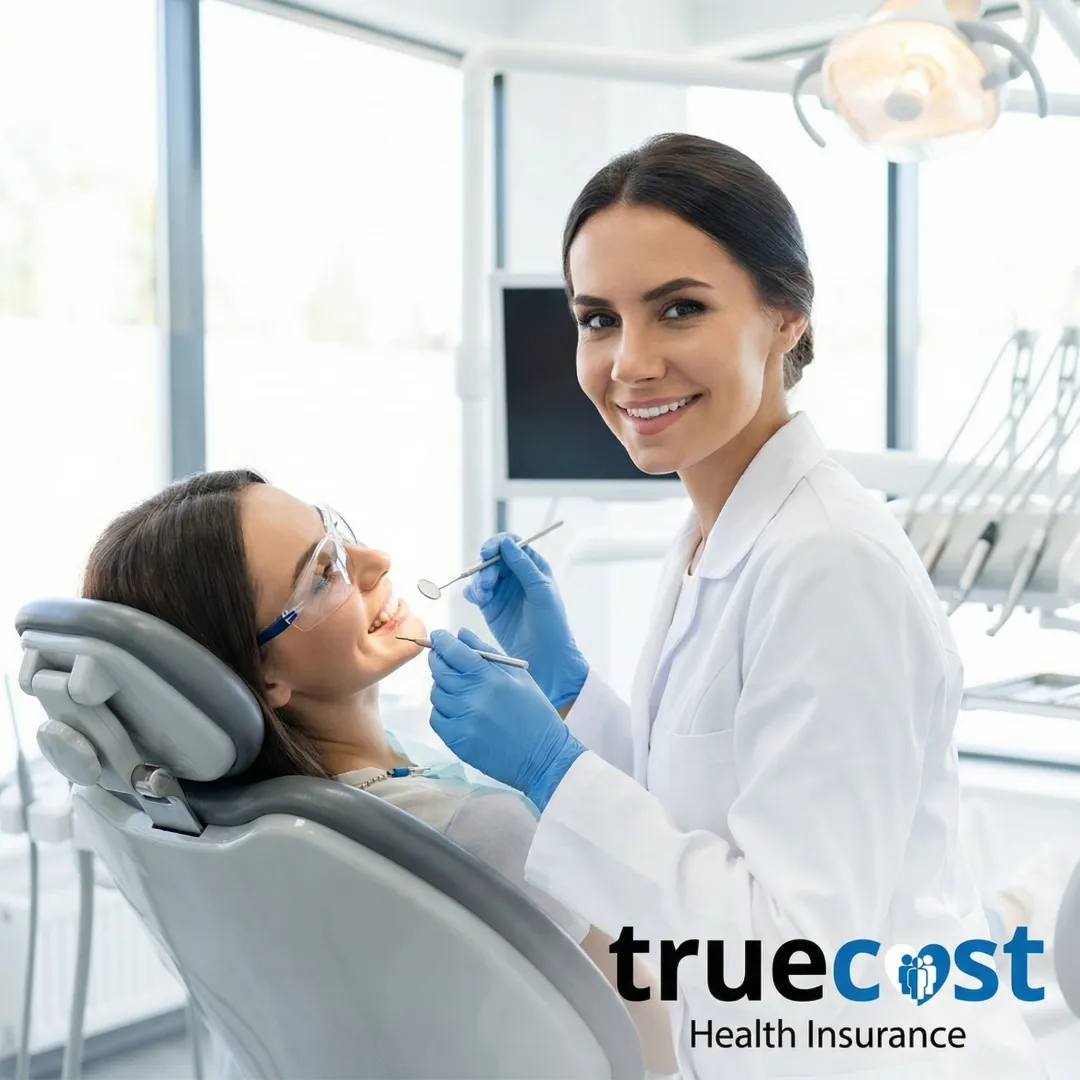 Dentist examining Montana patient's teeth with modern equipment