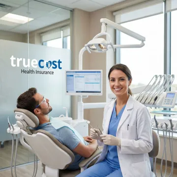 Modern dental examination room with patient receiving immediate care
