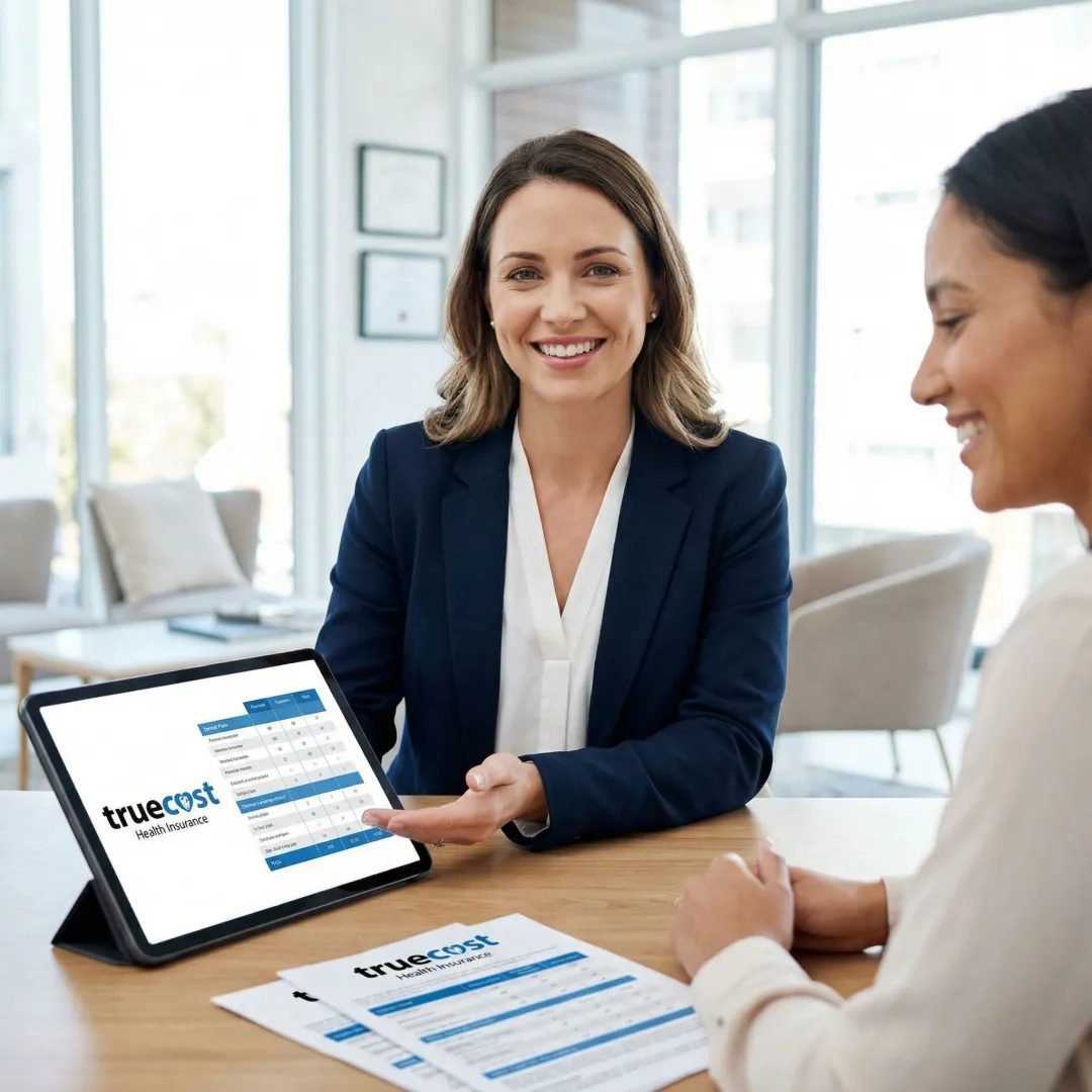 Licensed insurance advisor consulting client about dental plans