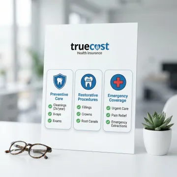 Dental insurance coverage benefits illustration