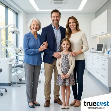 Happy Jefferson City family smiling showing healthy teeth after dental visit