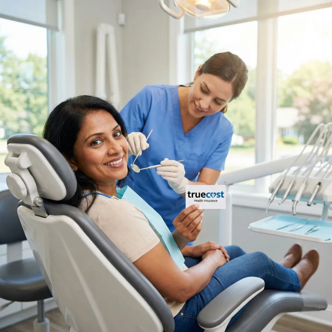 Patient receiving immediate emergency dental treatment with insurance coverage