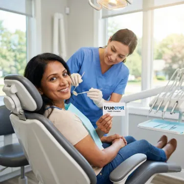 Patient receiving immediate emergency dental treatment with insurance coverage