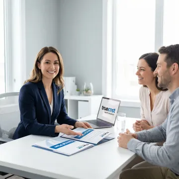 Insurance advisor helping Chesterfield family review dental financing options