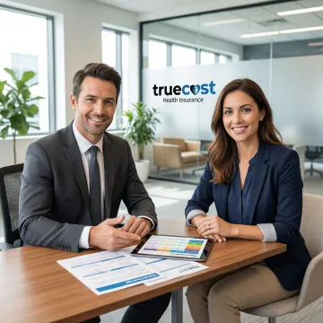 Insurance advisor consulting with client about dental plan options