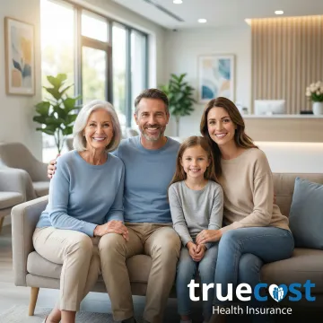 Happy Kingsport family smiling after receiving dental care coverage