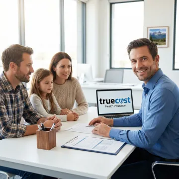 Family smiling confidently after receiving dental insurance consultation in Missoula